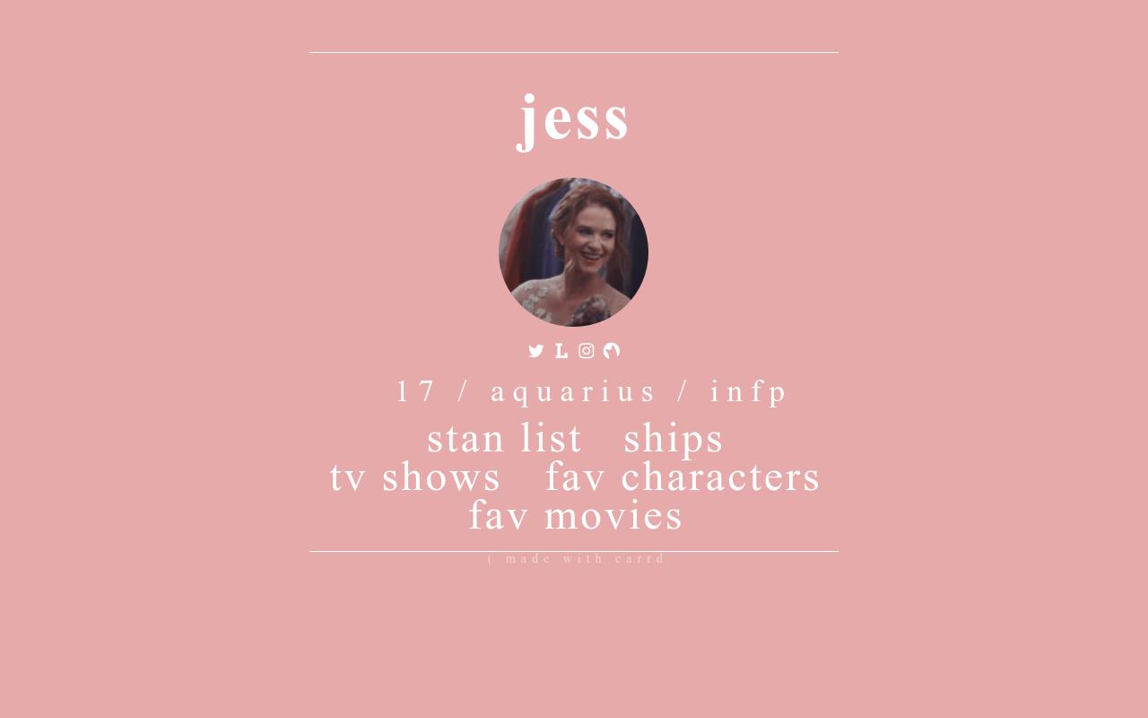 Carrd profile picture for @jess
